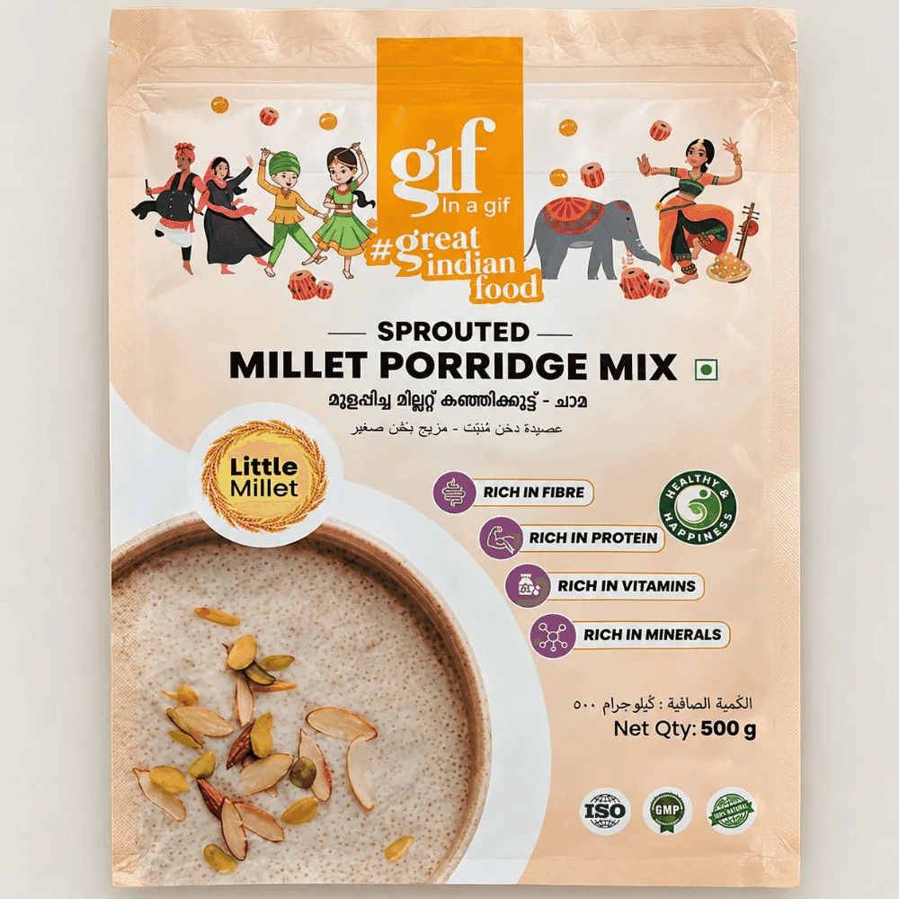 Great Indian Food Sprouted Millet Porridge Mix-Little Millet 500gm
